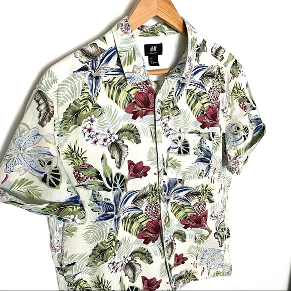 Men’s H&M Hawaiian pattern shirt Large - Picture 4 of 5